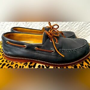 Sperry Navy and Tan Loafers